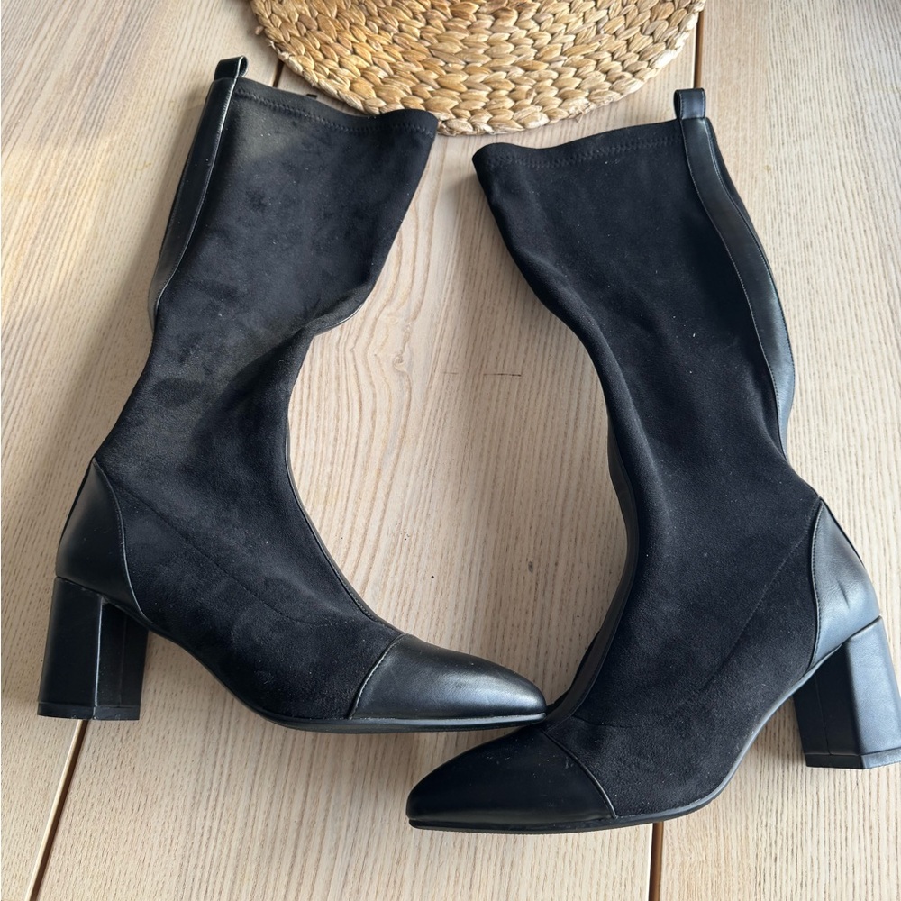 Patrizia Chic Black Heeled Boots for Women